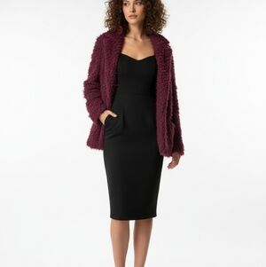 love, Fire Burgundy Teddy Jacket